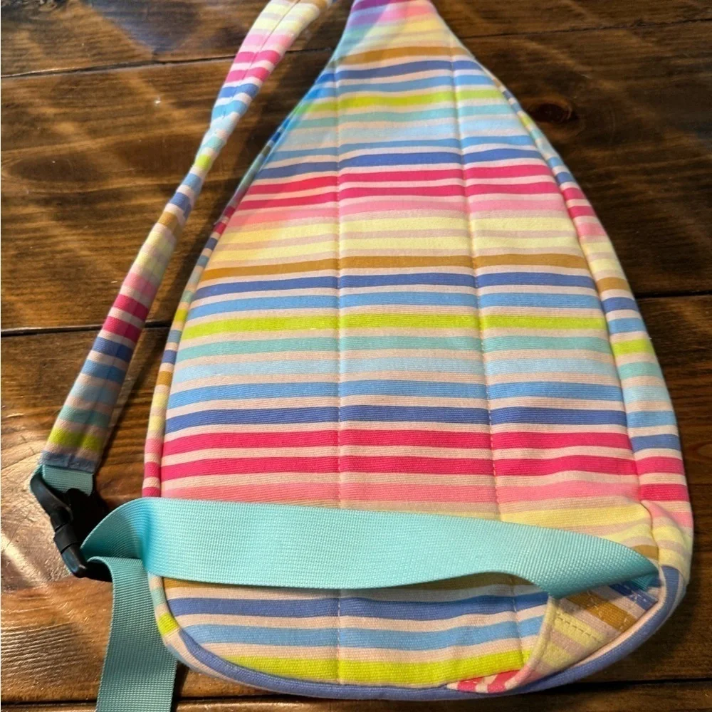 Rainbow Striped Sling Bag pastel colors